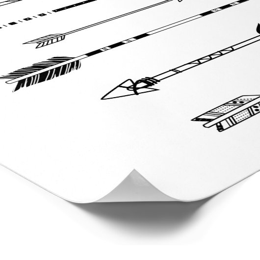 Poster Flèches noires et blanches (Coin)