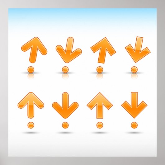 Poster Flèches orange (Devant)