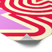 Poster Flèches pop art vers le haut Rouge Violet Bleu (Coin)