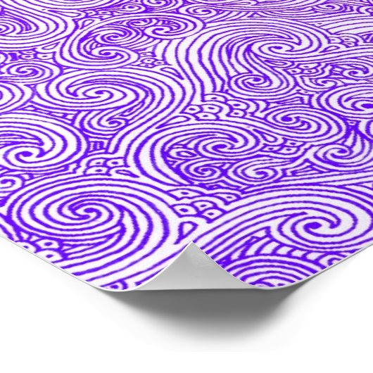 Poster Flèches : Rose-Violet (Coin)