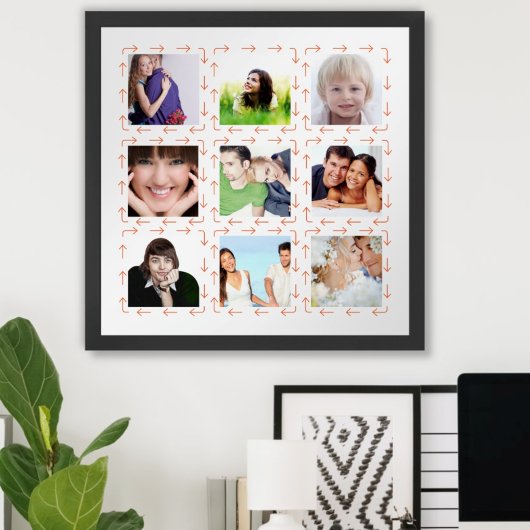 Poster Flèches Vacances Famille Aventure Photo Instagram