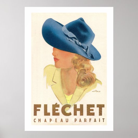 Poster Fléchet (annonces casquettes Vintages) (Devant)