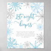 Poster Fléchettes de neige en argent bleu Late couche Pos (Devant)