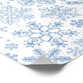 Poster Fléchettes de neige grises sur blanc (Coin)