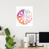 Poster Fléchettes Femme Cadeau Flèches Équipe de terrain (Bureau à domicile)