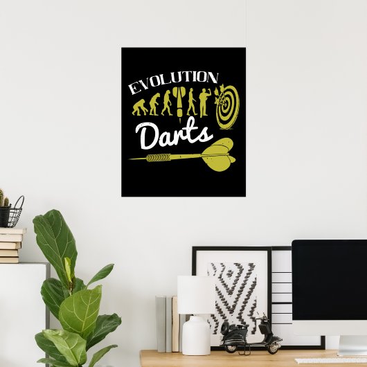 Poster fléchettes - fléchettes de l'évolution (Bureau à domicile)
