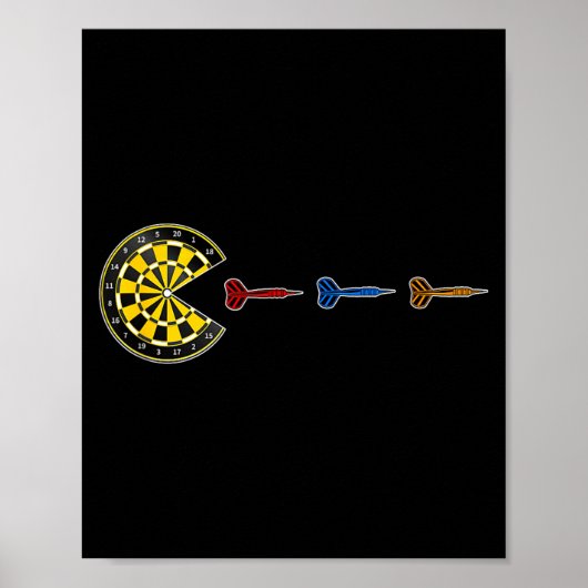 Poster Fléchettes - homme aux fléchettes  (Devant)
