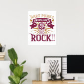 Poster Fléchettes - Les punks des fléchettes font rocker  (Bureau à domicile)