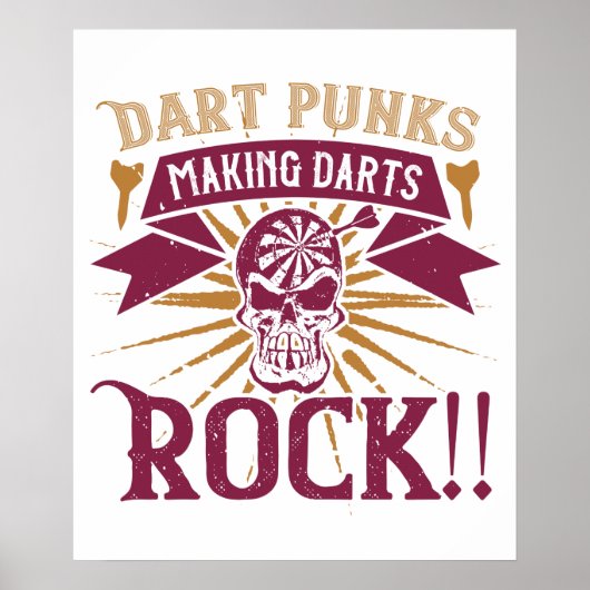 Poster Fléchettes - Les punks des fléchettes font rocker  (Devant)