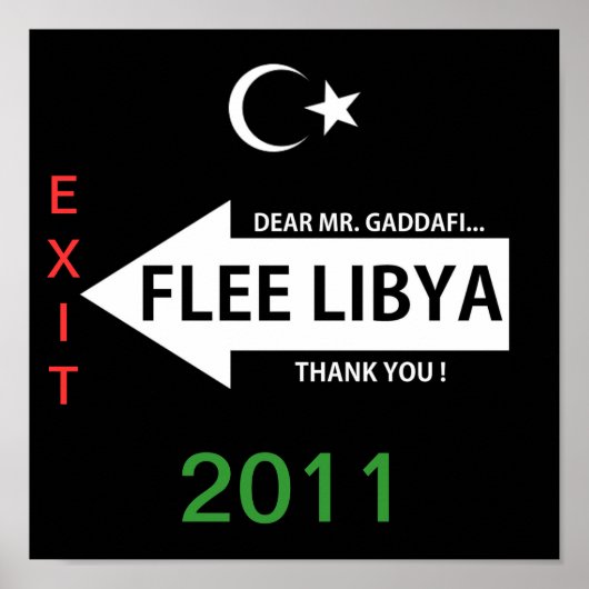 POSTER FLEE LIBYA (Devant)