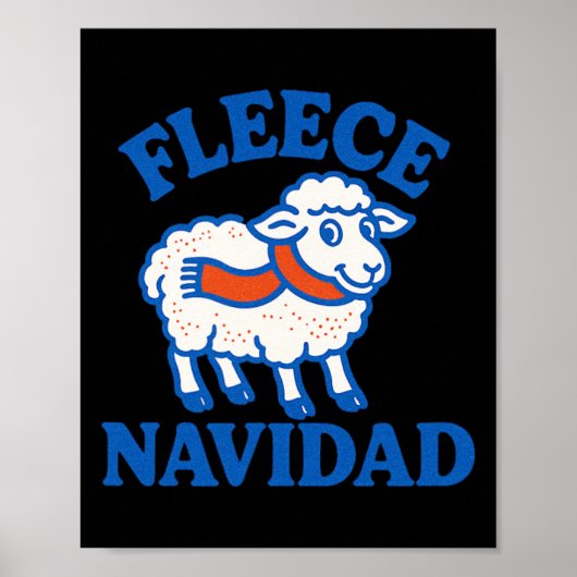 Poster Fleece Navidad Funny Sheep Pun Noël 2 (Devant)
