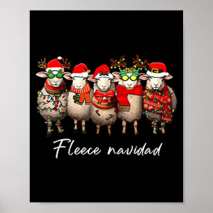 Poster Fleece Navidad Noël Mouton Espagnol Santa Mouton