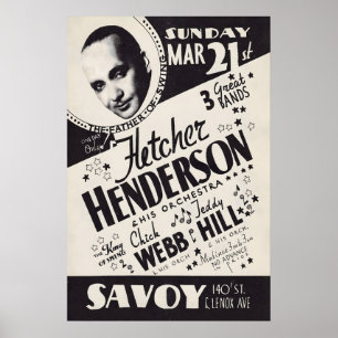 Poster Fletcher Henderson - Chick Webb - Teddy Hill jazz