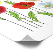 Poster Fleur à la pavot (Coin)