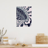 Poster fleur abstrait (Cuisine)