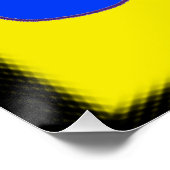 Poster Fleur Abstraite couleur arc-en-ciel (Coin)