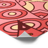 Poster Fleur Abstraite Ethnique, Mandalas Sans Seamless. (Coin)