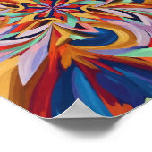 Poster Fleur Abstraite vive - Mur d'art coloré (Coin)