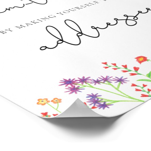 Poster Fleur Aidez la maman à être occupée à adresser une (Coin)