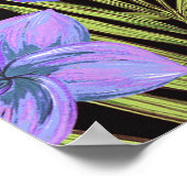 Poster Fleur Aloha Hawaï Tropical Graphique (Coin)