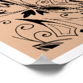 Poster Fleur, an Art Deco Flower Pattern (Coin)