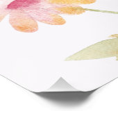 Poster fleur aquarelle modifiable (Coin)