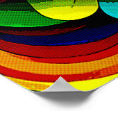 Poster Fleur arc-en-ciel colorée 104 (Coin)