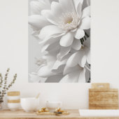 Poster Fleur Art Blanc Fleur Art Fleur de Vie Art Des (Cuisine)