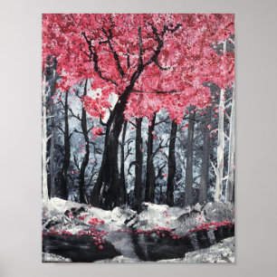 Poster Fleur au bord de la rivière