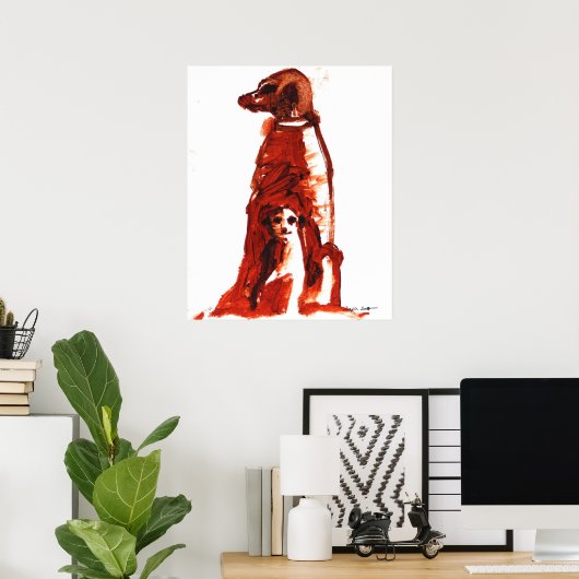 Poster Fleur avec petit - Art Print (Bureau à domicile)