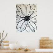 Poster Fleur B&W (Cuisine)