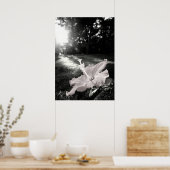 Poster Fleur B&W Hibiscus (Cuisine)