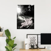 Poster Fleur B&W Hibiscus (Bureau à domicile)