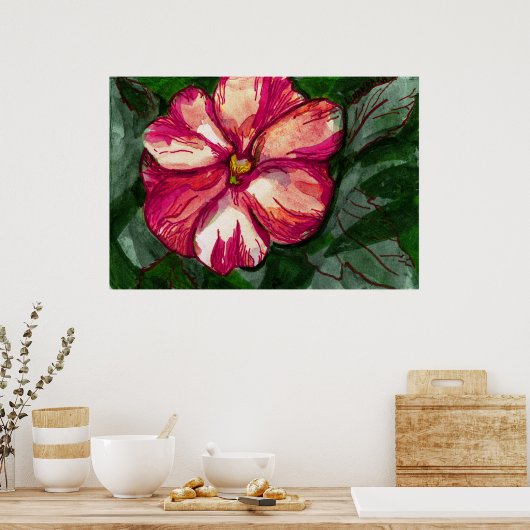 Poster Fleur Balsam rose (Cuisine)