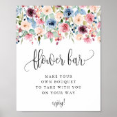 Poster Fleur Bar Aquarelle Fleur Floraison (Devant)