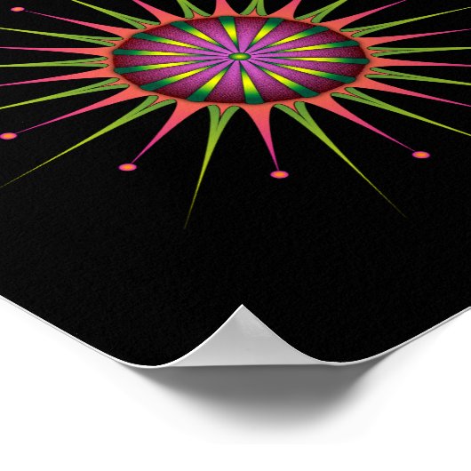 Poster Fleur Blacklight (Coin)