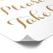 Poster Fleur Blanc Or S'Il Vous Plaît Prendre Un Signet P (Coin)