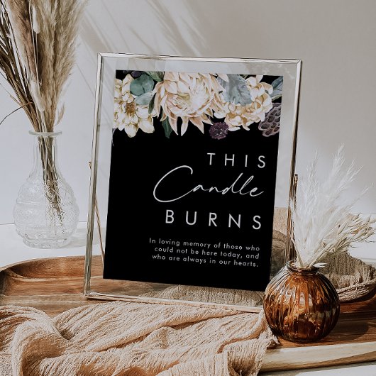 Poster Fleur Blanche | Noir Ce Bougeoir Signe Brûle