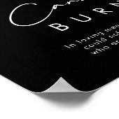 Poster Fleur Blanche | Noir Ce Bougeoir Signe Brûle (Coin)