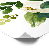 Poster Fleur blanche | Signe de cérémonie Mariage débranc (Coin)