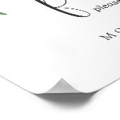 Poster Fleur blanche | Symbole de faveur de mariage flora (Coin)