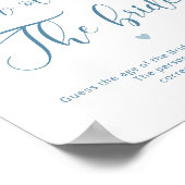 Poster Fleur bleu poussiéreux Quel âge avait la mariée po (Coin)