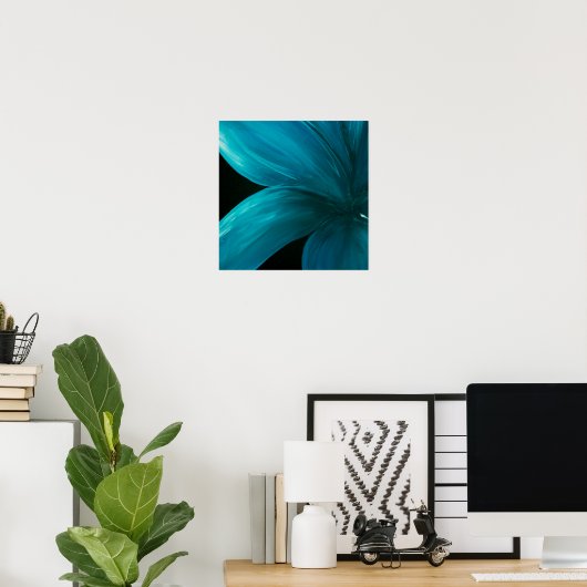 Poster Fleur bleue (Bureau à domicile)