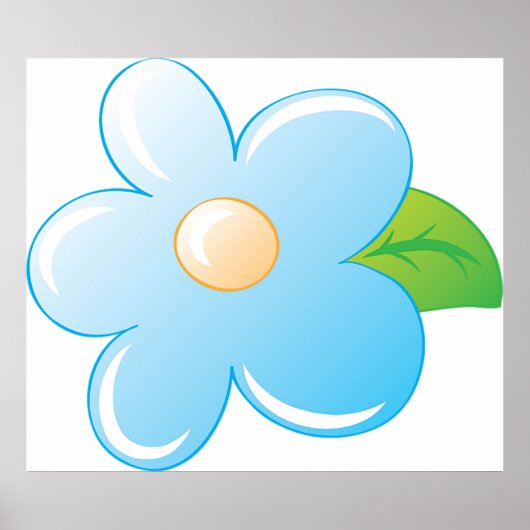 Poster Fleur bleue (Devant)