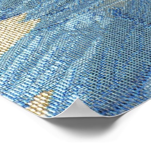 Poster fleur bleue (Coin)