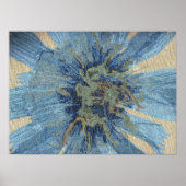 Poster fleur bleue (Devant)