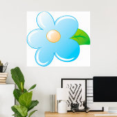 Poster Fleur bleue
