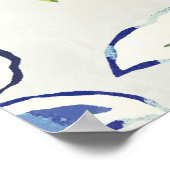 Poster Fleur Bleue Bohème (Coin)