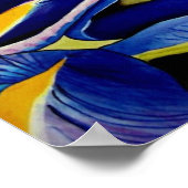 Poster Fleur bleue Iris peinture originale aquarelle (Coin)
