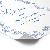 Poster Fleur bleue Ornat Victorian Grace Fête des mariées (Coin)